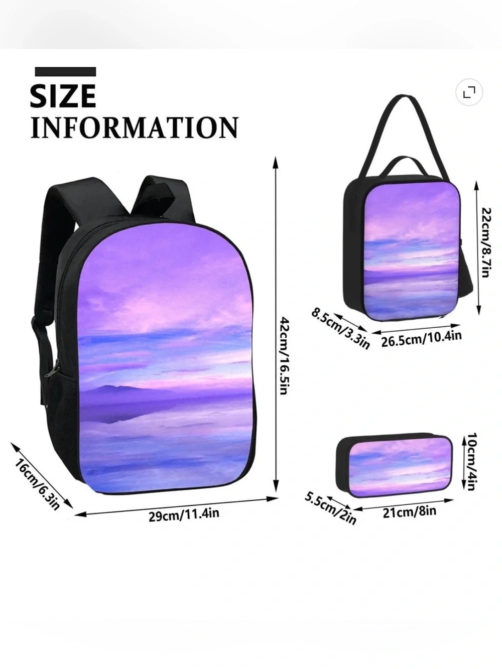 NEW Naruto Shippuden Anime 3PC Backpack, lunch box and pencil case Set